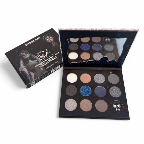 Tim Burton's Corpse Bride Moonlight Eyeshadow Palette Sheglam 12 Shades - Picture 1 of 11